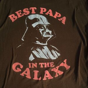 Tultex Black Tee with Red and White Print